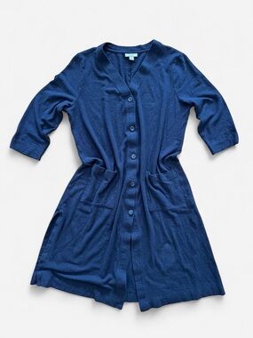 J Jill Pure Jill Organic Cotton Hemp Blend Short Dress Minimalist Capsule Size M